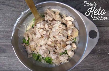 making keto chicken casserole (3)