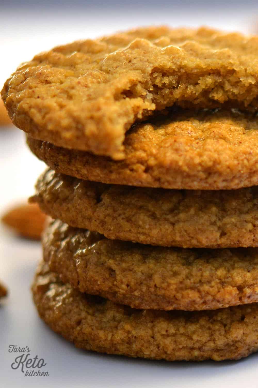 Keto Almond Butter Cookies (GrainFree) from Tara's Keto Kitchen