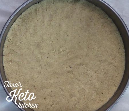 Keto Cheesecake Crust ready to bake