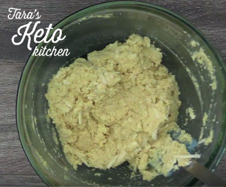 Keto Hamburger Buns mixing the dough