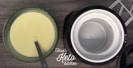 Keto Vanilla Ice Cream cooking