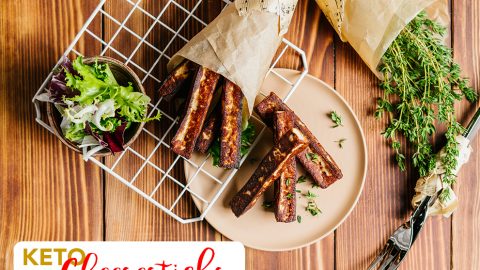 Keto Cheesesticks on a plate