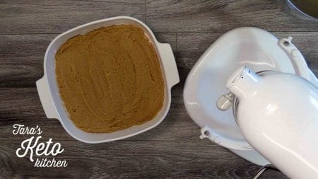 Low Carb Peanut Butter Blondies mixing