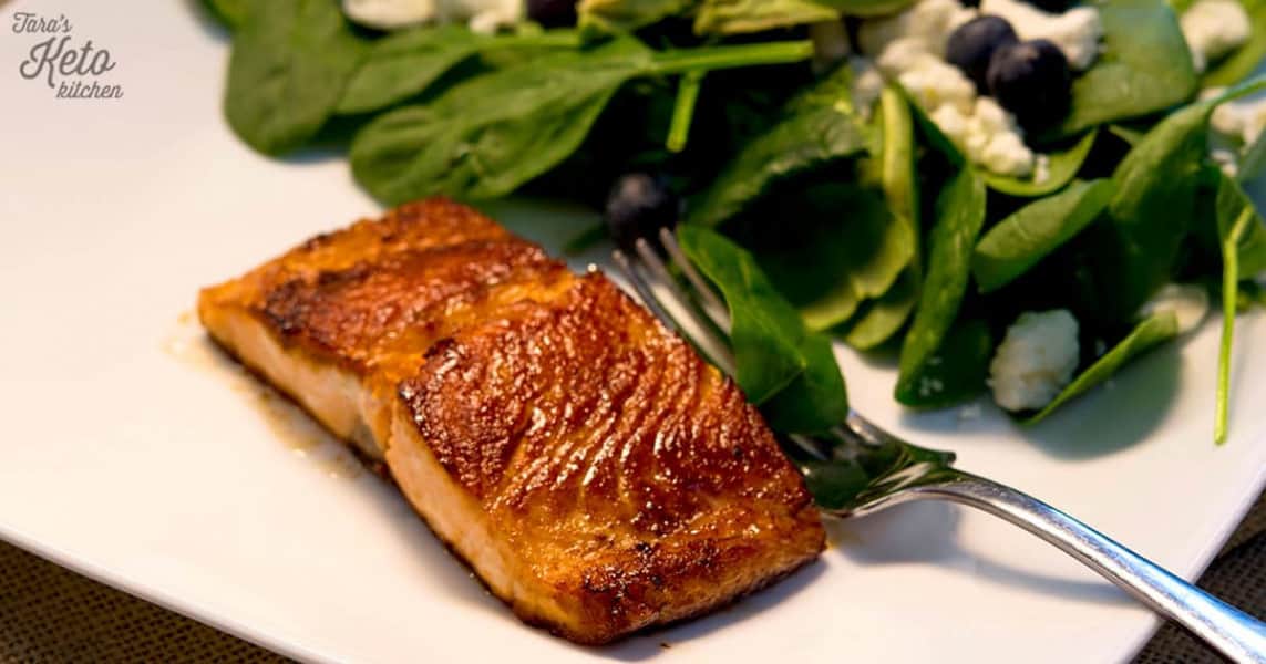 Keto Maple Glazed Salmon from Tara's Keto Kitchen