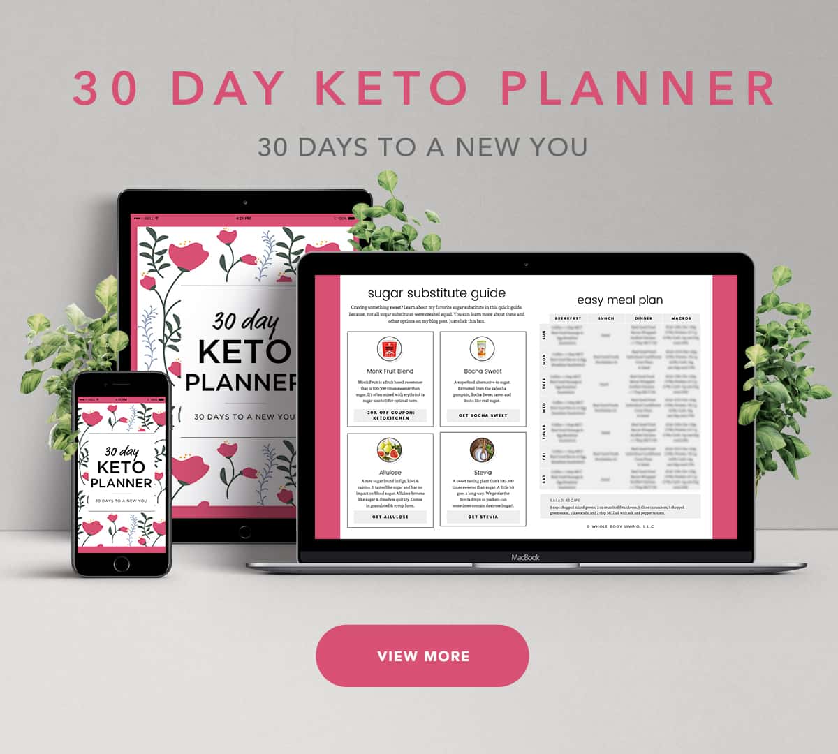 30 Day Keto Planner - Rapid Keto Weight Loss Challenge Planner!