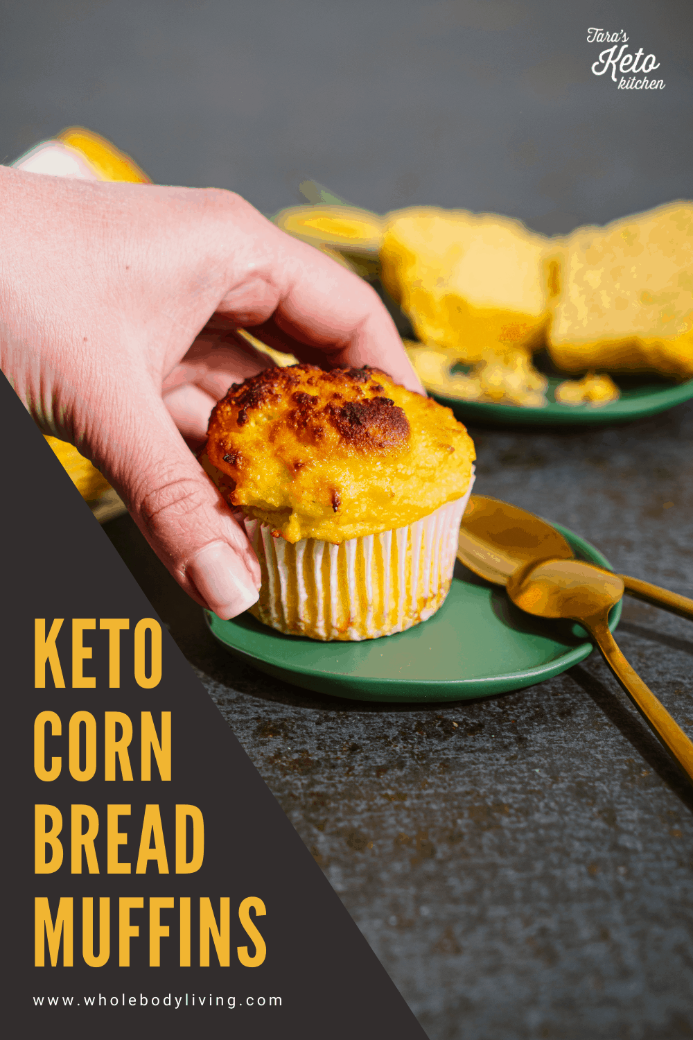 Keto Cornbread Muffins from Tara's Keto Kitchen